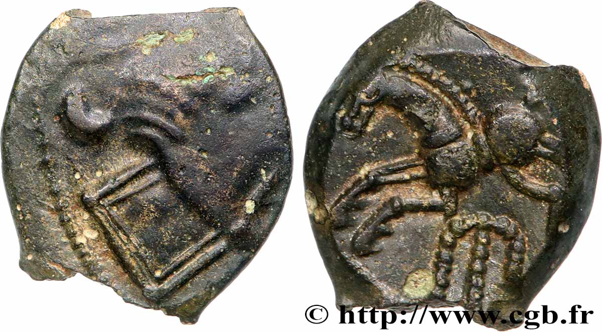 GALLIEN - BELGICA - PAGUS CATUSLUGI - Das Heiligtum des BOIS L ABBÉ (Seine-Maritime) Bronze VIIRICIVS, classe IV SS/fVZ
