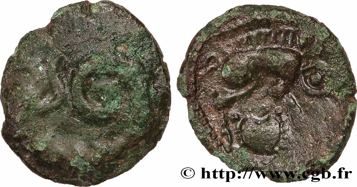 GALLIA - CALETI (Regione di Pays de Caux) Bronze au monstre enroulé MB/BB