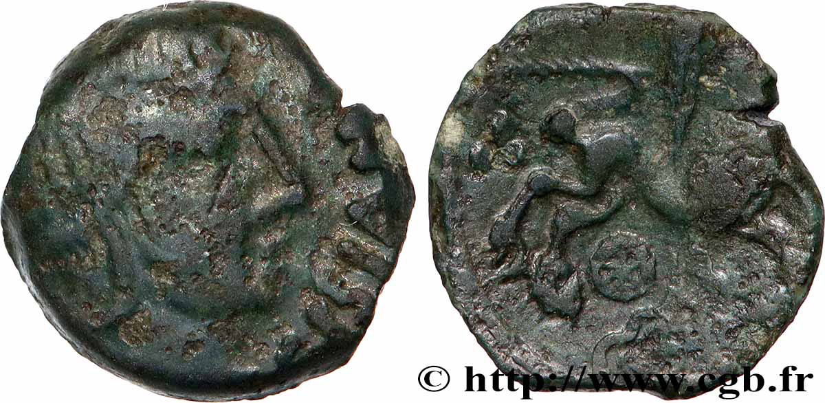 LEXOVII (Area of Lisieux) Bronze du type de CISIAMBOS au lion VF/XF
