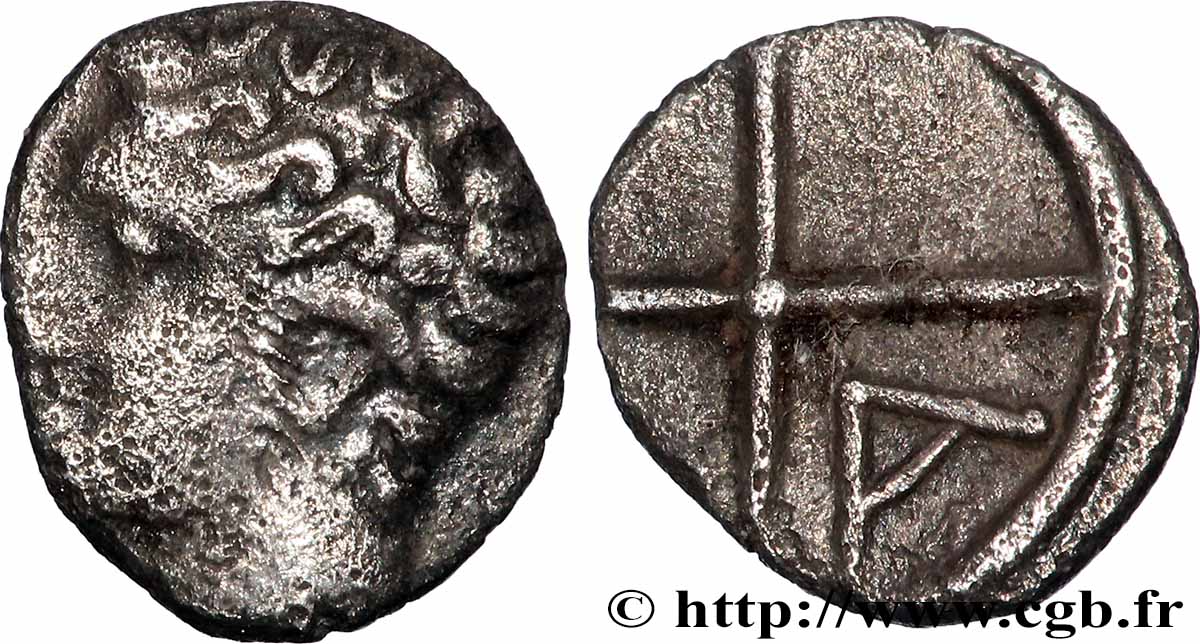 MASSALIA - MARSEILLE Obole MA, tête à gauche XF