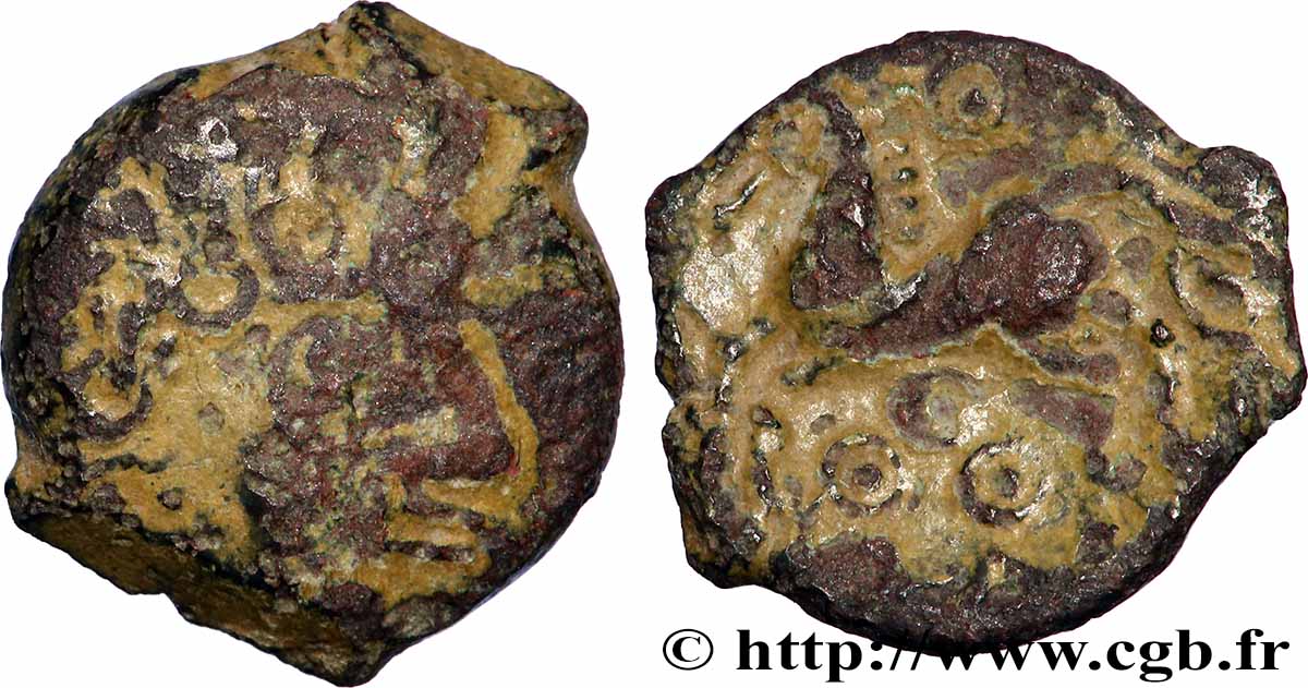 GALLIA BELGICA - REMI (Area of Reims) Bronze au cheval et aux annelets VF/VF