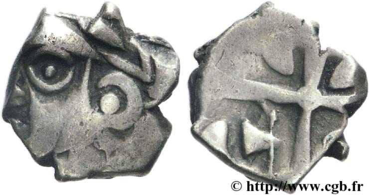 GALLIEN - SÜDWESTGALLIEN - VOLCÆ TECTOSAGES (Region die Toulouse) Drachme “à la tête cubiste”, S. 1 SS