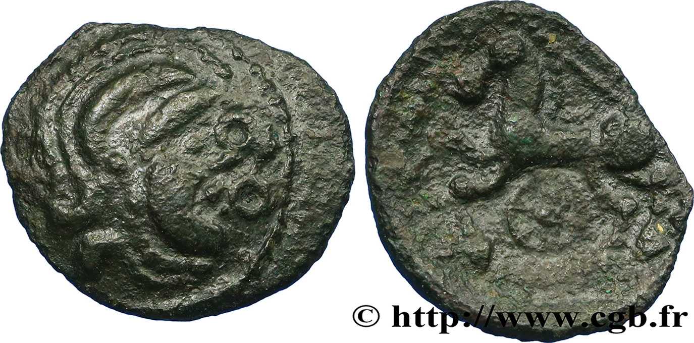 GALLIA - CALETI (Area of Pays de Caux) Bronze au cheval et à la roue XF