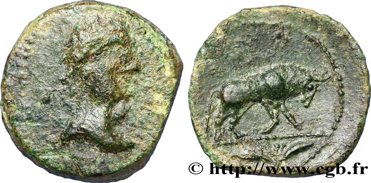 GALLIA - SANTONES / MID-WESTERN, Unspecified Bronze ATECTORI (quadrans) VF