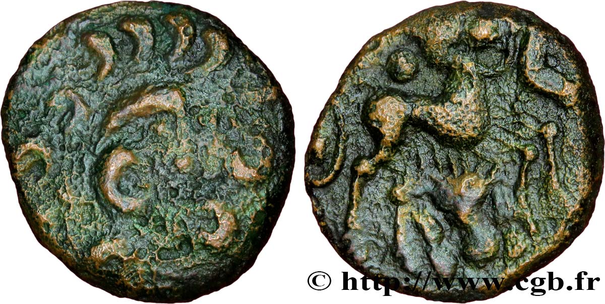 GALLIA BELGICA - AMBIANI (Regione di Amiens) Bronze aux animaux MB/BB