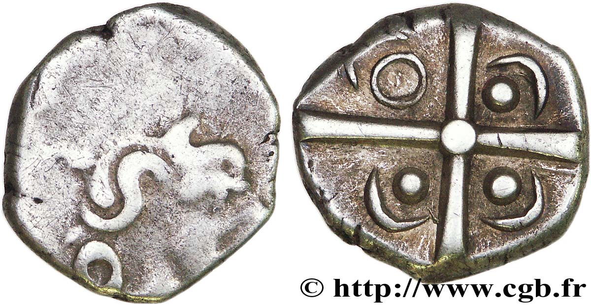GALLIA - SOUTH WESTERN GAUL - PETROCORES / NITIOBROGES, Unspecified Drachme “au style flamboyant” (?) XF/MS