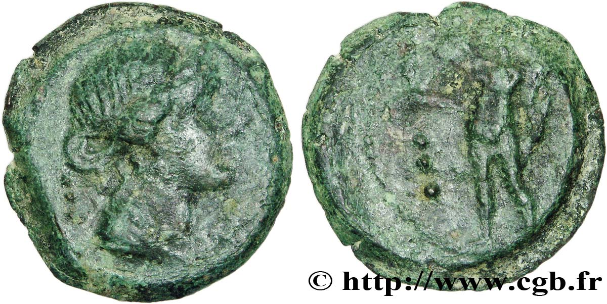 HISPANIA - CORDUBA (Province of Cordoue) Quart d’unité de bronze ou quadrans (PB, Æ 21) fSS