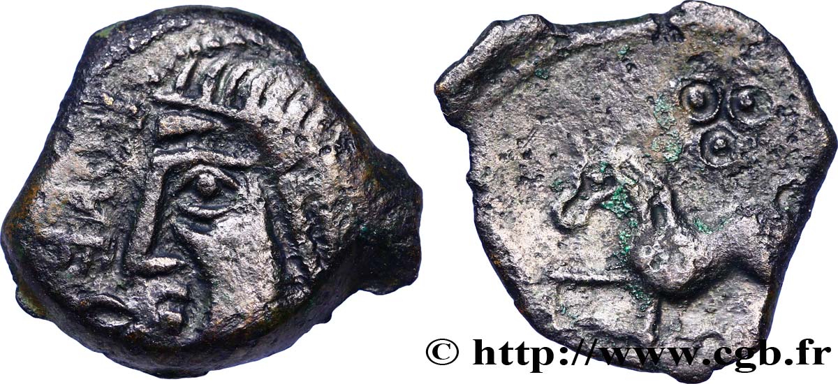 GALLIA BELGICA - MELDI (Area of Meaux) Bronze ROVECA, classe IIIc XF