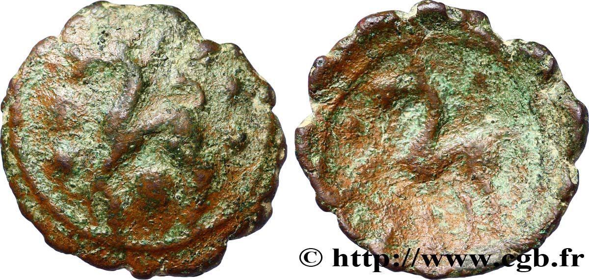 GALLIA BELGICA - AMBIANI (Area of Amiens) Bronze au cheval, “type des dépôts d’Amiens” VF