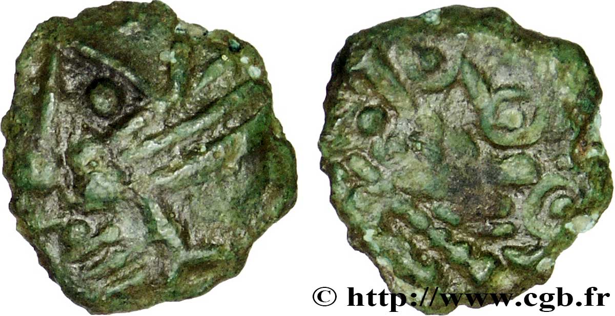 GALLIA - BELGICA - BELLOVACI (Región de Beauvais) Bronze au coq, minimi imitation BC+