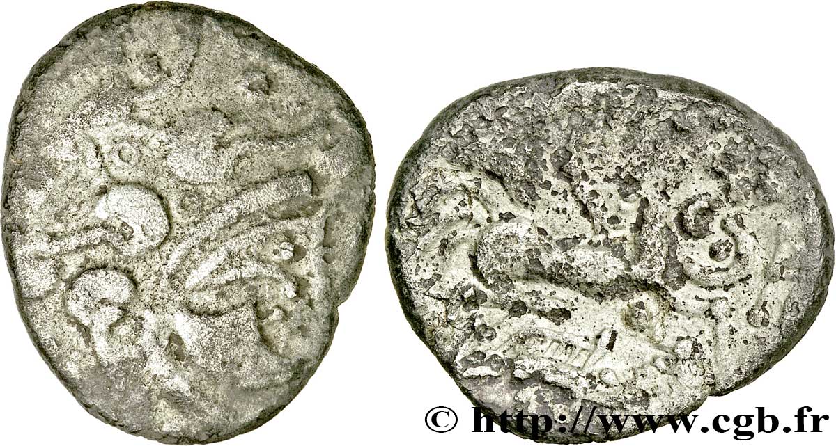 GALLIA - BAÏOCASSES (Area of Bayeux) Statère d’argent au sanglier, “style géométrique” XF