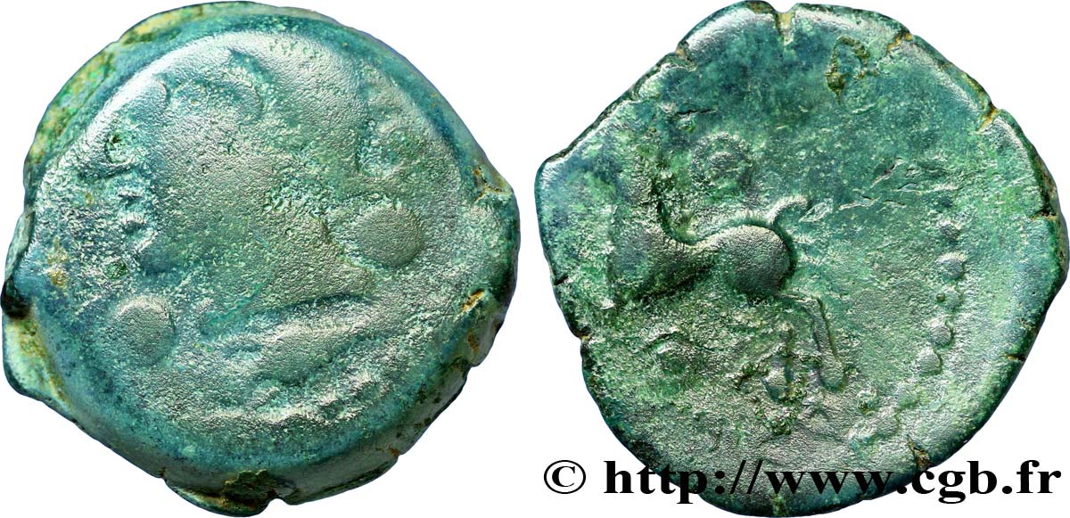GALLIA BELGICA - MELDI (Regione di Meaux) Bronze ROVECA, classe IIIa MB/q.BB