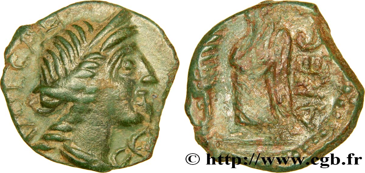 GALLIA - SUDOESTE DE GALLIA VOLCÆ ARECOMICI (Región de Nisma) Bronze au Démos, VOLCAE AREC MBC+/BC+