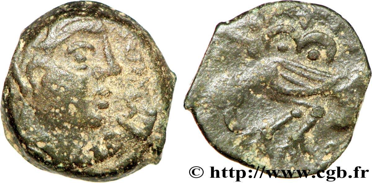 SÉNONS (région de Sens) Bronze GIAMILOS/SIINV à l’oiseau TB