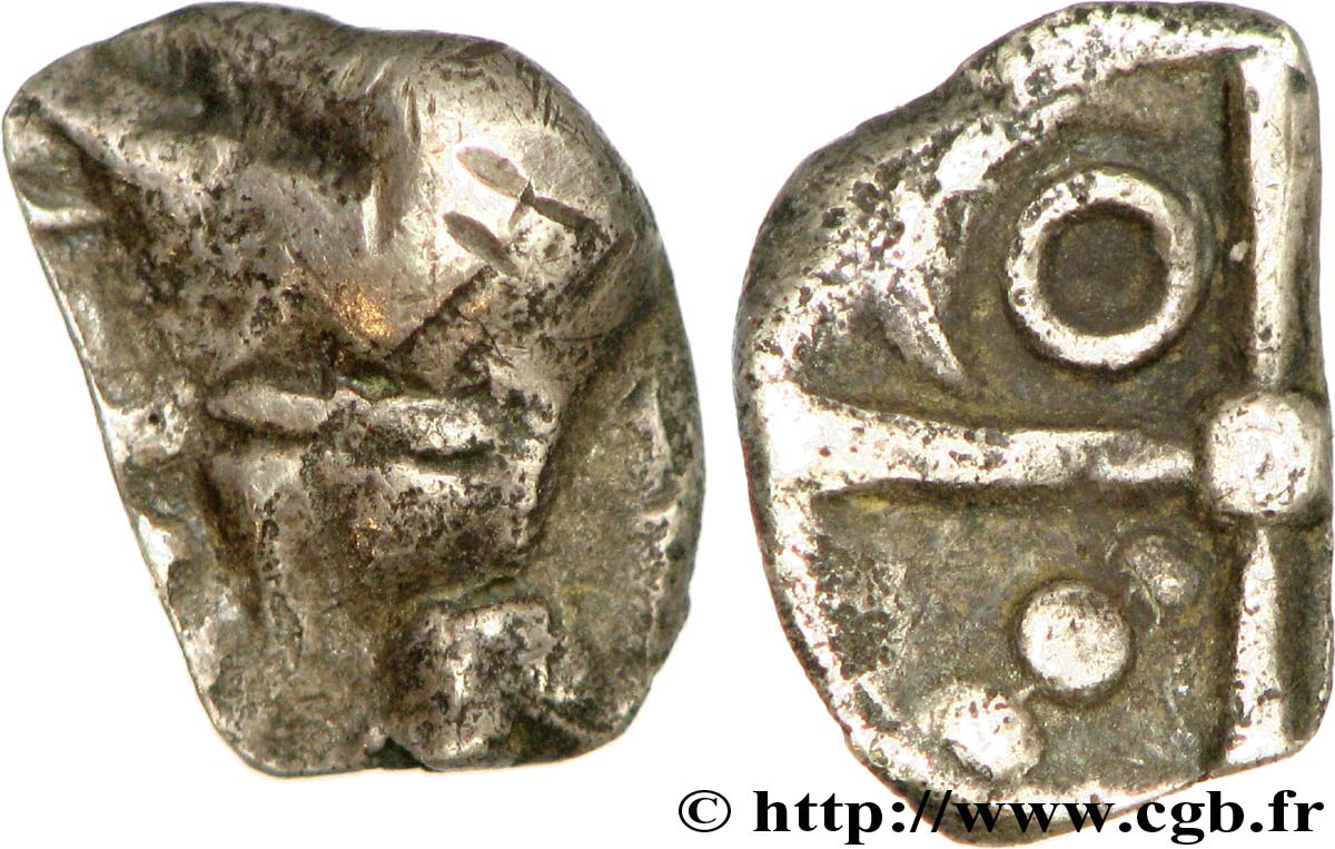 TOLOSATES (région de Vieille-Toulouse) Drachme “à la tête négroïde”, S. 95, fragmentaire TB/TTB