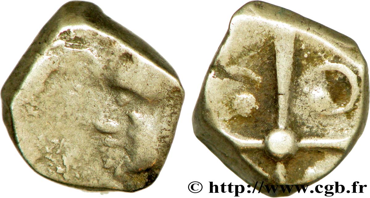 GALLIA - SUDOESTE DE LA GALLIA - TOLOSATES (Región de Vieja-Tolosa) Drachme “à la tête négroïde”, S. 74, indéterminée BC/BC+
