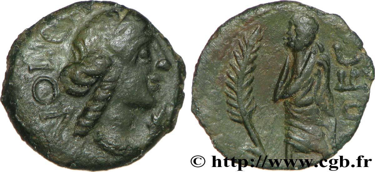 GALLIEN - SÜDWESTGALLIEN - VOLCÆ ARECOMICI (Region die Nîmes) Bronze au Démos, VOLCAE AREC fVZ/VZ