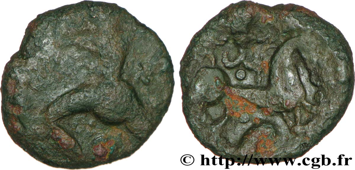 BELLOVAQUES (Région de Beauvais) Bronze au personnage courant DVMNACOS TB/TB+