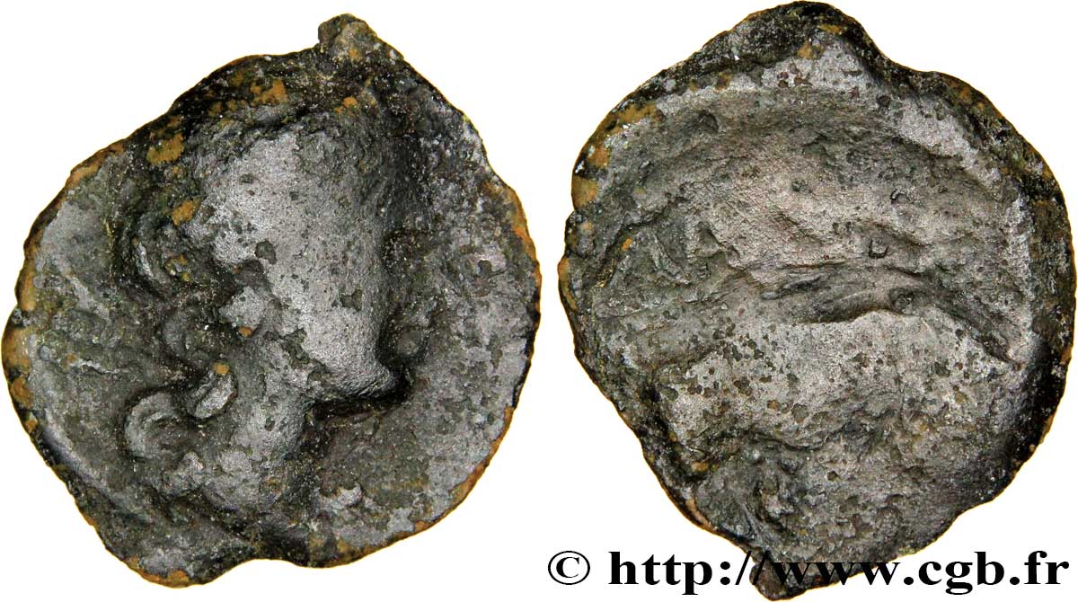 MASSALIA - MARSEILLE Petit bronze au taureau (hémiobole ?) VF