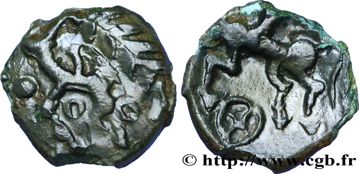 GALLIEN - AULERCI EBUROVICES (Region die Évreux) Bronze au sanglier SS/fVZ