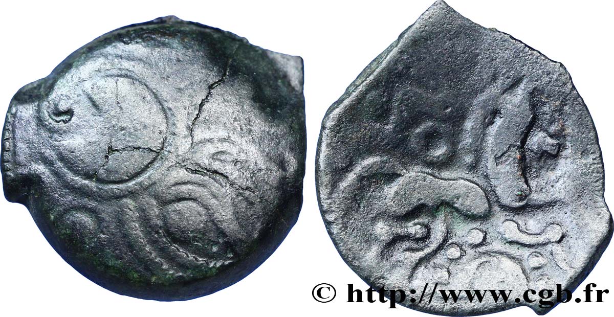 GALLIA - AULERCI EBUROVICES (Area of Évreux) Bronze au cheval VF/VF