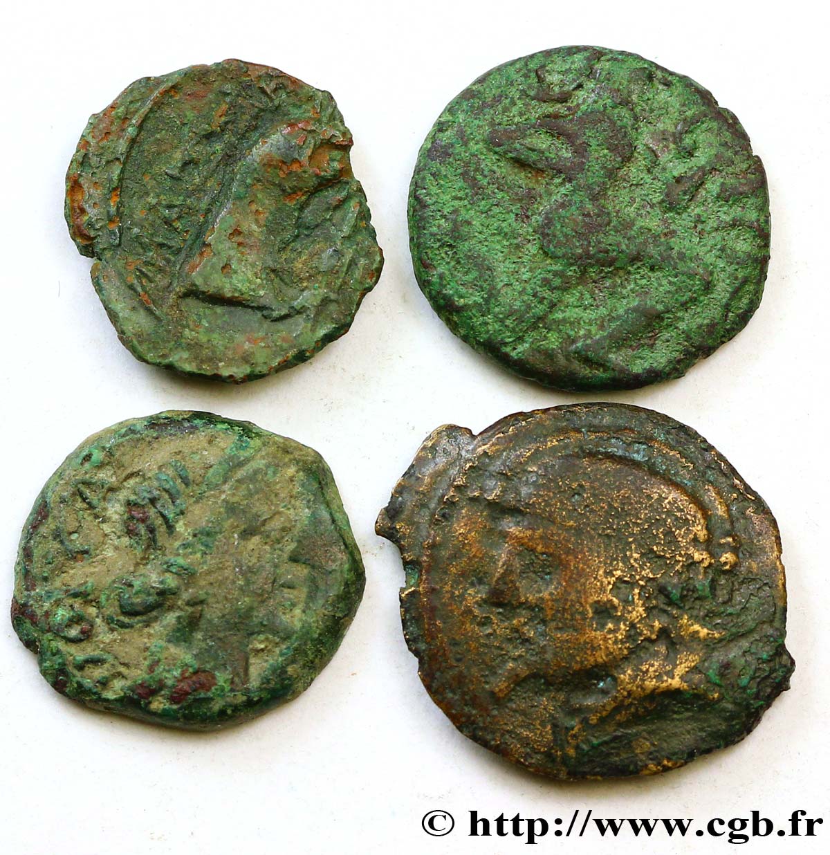 Gallia Lot de 4 bronzes variés lot