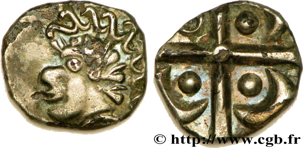 GALLIEN - SÜDWESTGALLEIN - TOLOSATES (Region die Vielle-Toulouse) Drachme “à la tête négroïde”, S. 75, fourrée fVZ/VZ