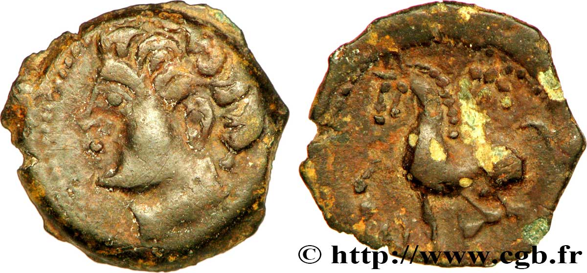 BITURIGES CUBES / CENTRE-OUEST, INCERTAINES Bronze ROAC, DT. 3716 et 2613 TTB+/TTB