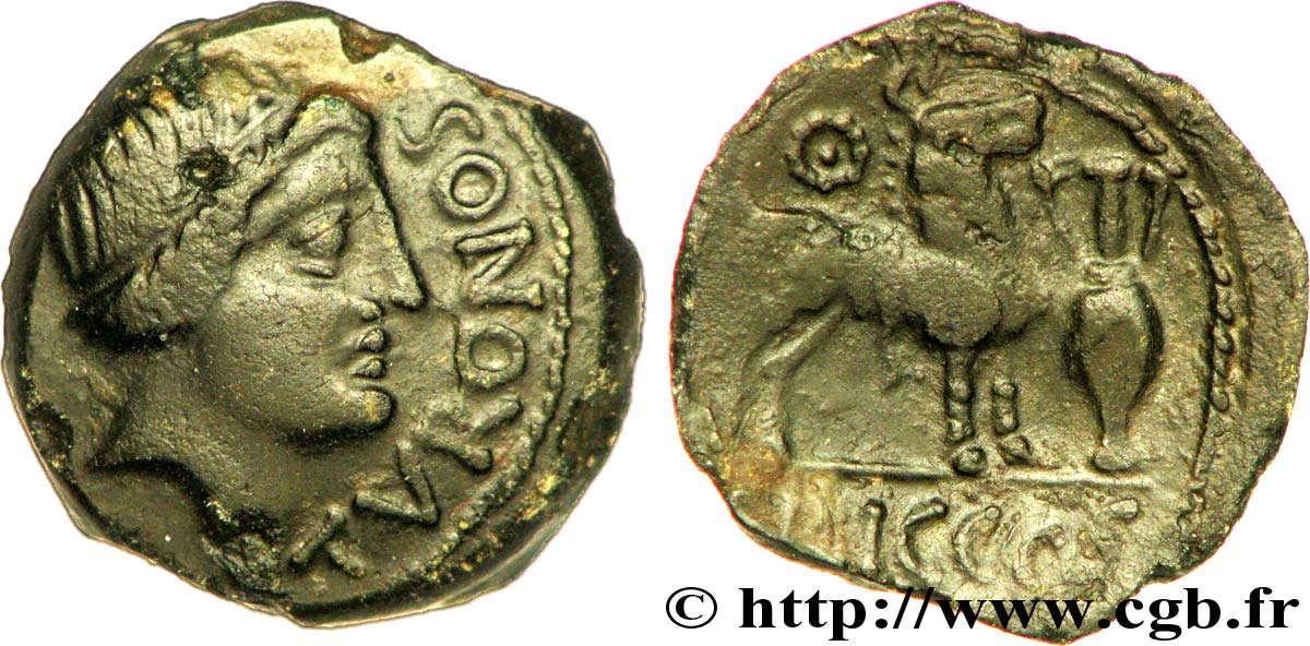 TURONES (Area of Touraine) Bronze TVRONOS TRICCOS au taureau fVZ