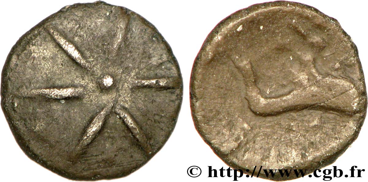 ATREBATES ET REGNI - TINCOMMIVS Unité ou denier en argent au dauphin fVZ/fSS