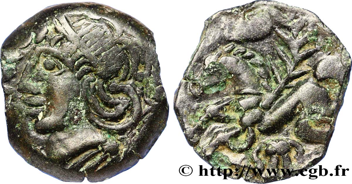 VELIOCASSES (Regione di Normandia) Bronze SVTICOS, classe III à la tête casquée BB