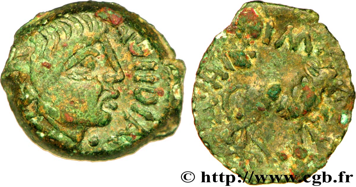 REMI / CARNUTES, Unspecified Bronze AOIIDIACI/A.HIR.IMP au lion XF