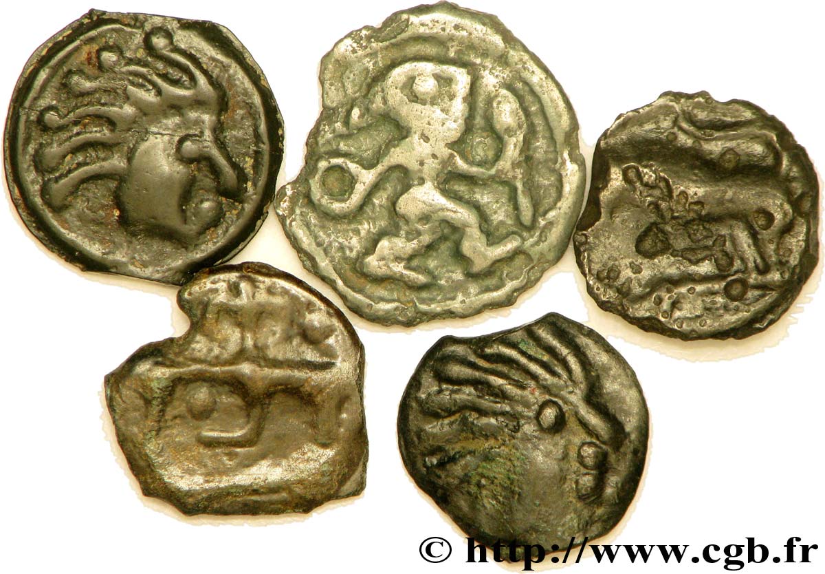 GALLO-BELGIAN - CELTIC Lot de 5 potins lot