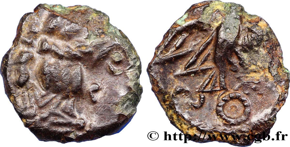 GALLIA - CARNUTES (Area of the Beauce) Bronze “à l’aigle et au serpent” VF/VF