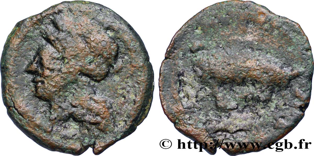 MASSALIA - MARSEILLES Moyen bronze au taureau, petite tête q.BB/q.MB