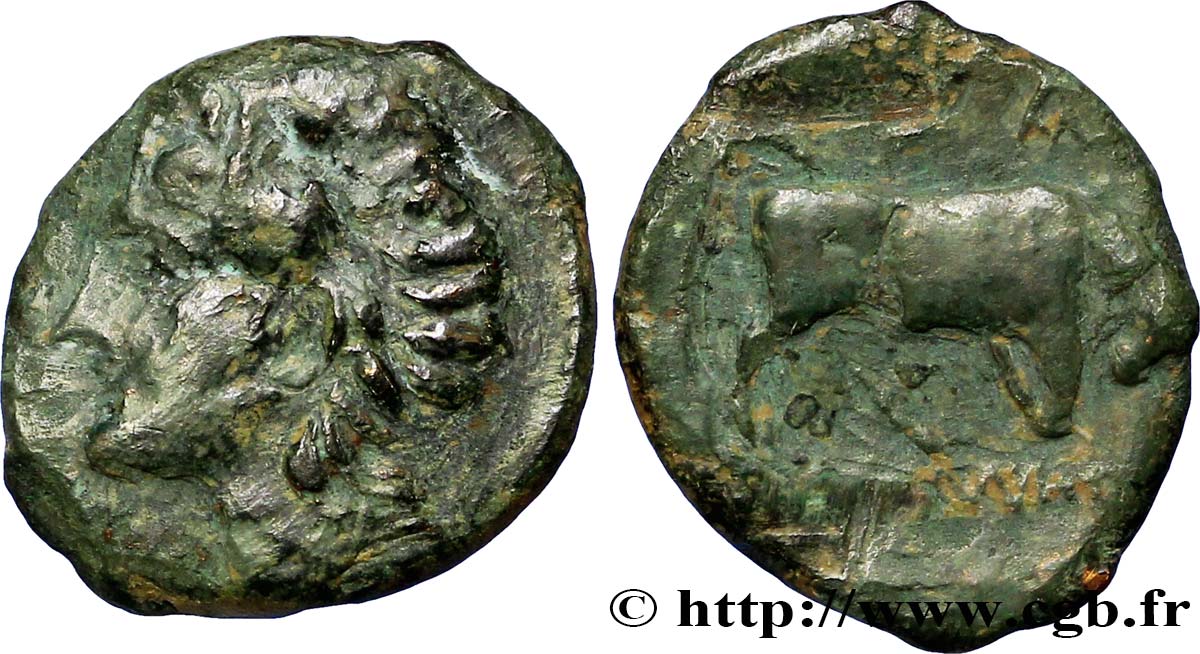 MASSALIEN - MARSEILLES Bronze au taureau, tête à gauche fSS