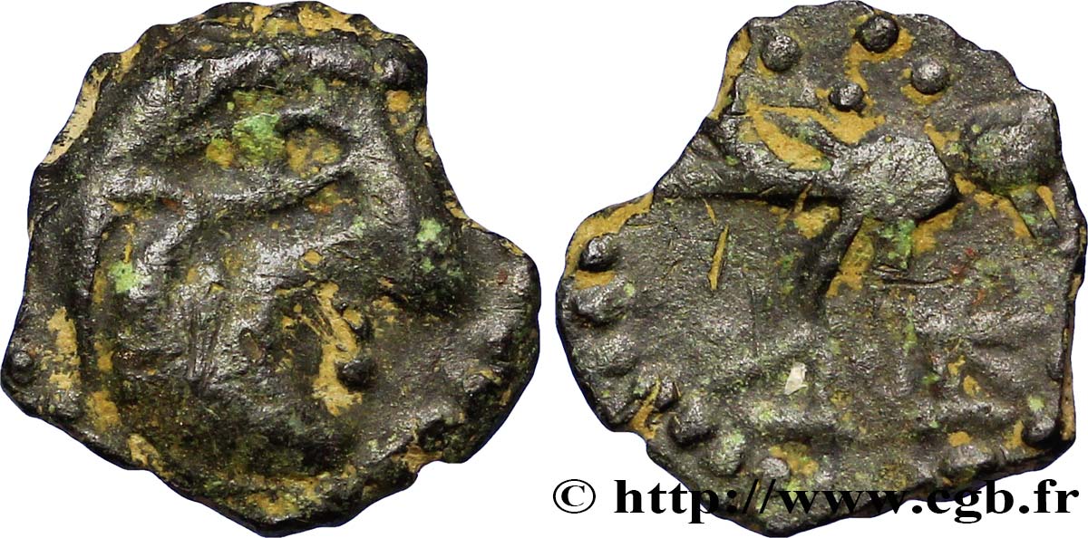 GALLIEN - BELGICA - BELLOVACI (Region die Beauvais) Bronze à l oiseau, “type de Vendeuil-Caply” fSS/SS