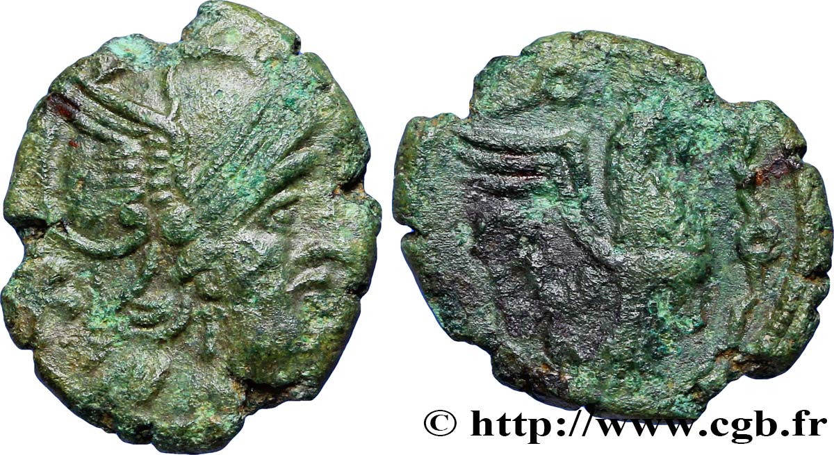 GALLIA BELGICA - BELLOVACI (Area of Beauvais) Bronze au coq, “type de Bracquemont” XF/VF