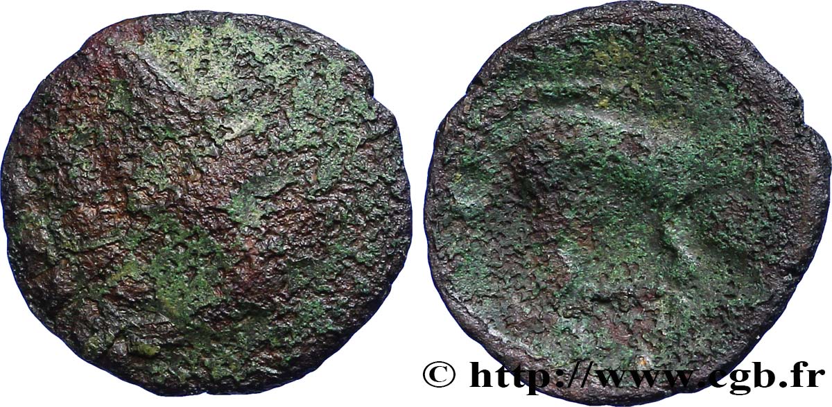 GALLIA - AULERCI EBUROVICES (Area of Évreux) Bronze aux animaux affrontés F/VF