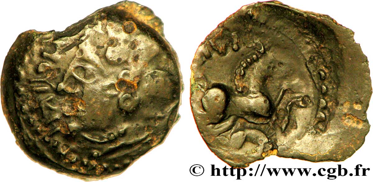GALLIA BELGICA - SUESSIONES (Area of Soissons) Bronze DEIVICIAC, classe II XF/AU