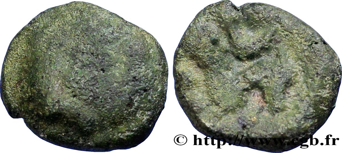 GALLIA BELGICA - REMI (Regione di Reims) Quart de statère “aux segments de cercles” en bronze q.MB/MB