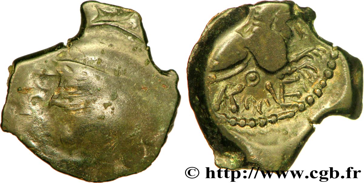 GALLIA BELGICA - MELDI (Area of Meaux) Bronze ROVECA, classe IV VG/AU