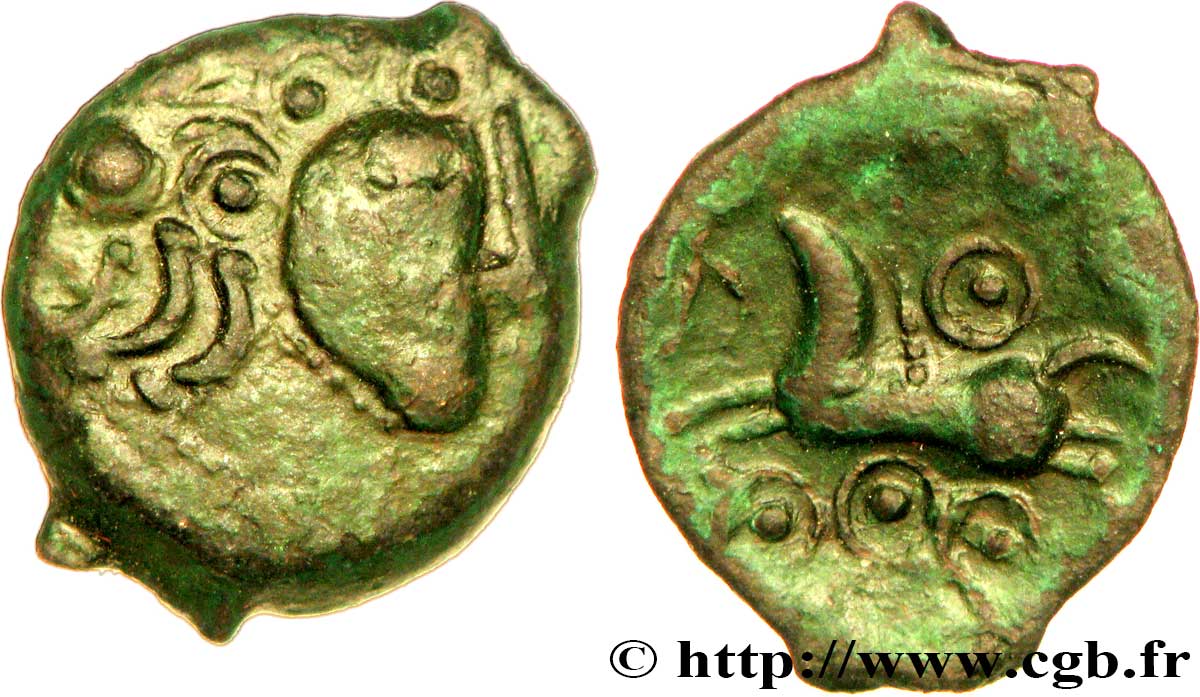 GALLIA BELGICA - REMI (Area of Reims) Bronze au cheval et aux annelets AU