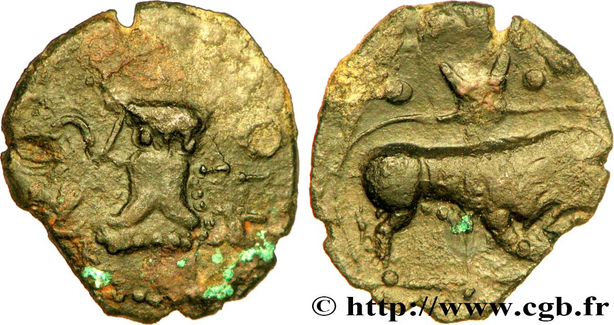 GALLIA BELGICA - ATREBATES (Regione di Arras) Bronze CAITIO/AMANDI BB/q.SPL