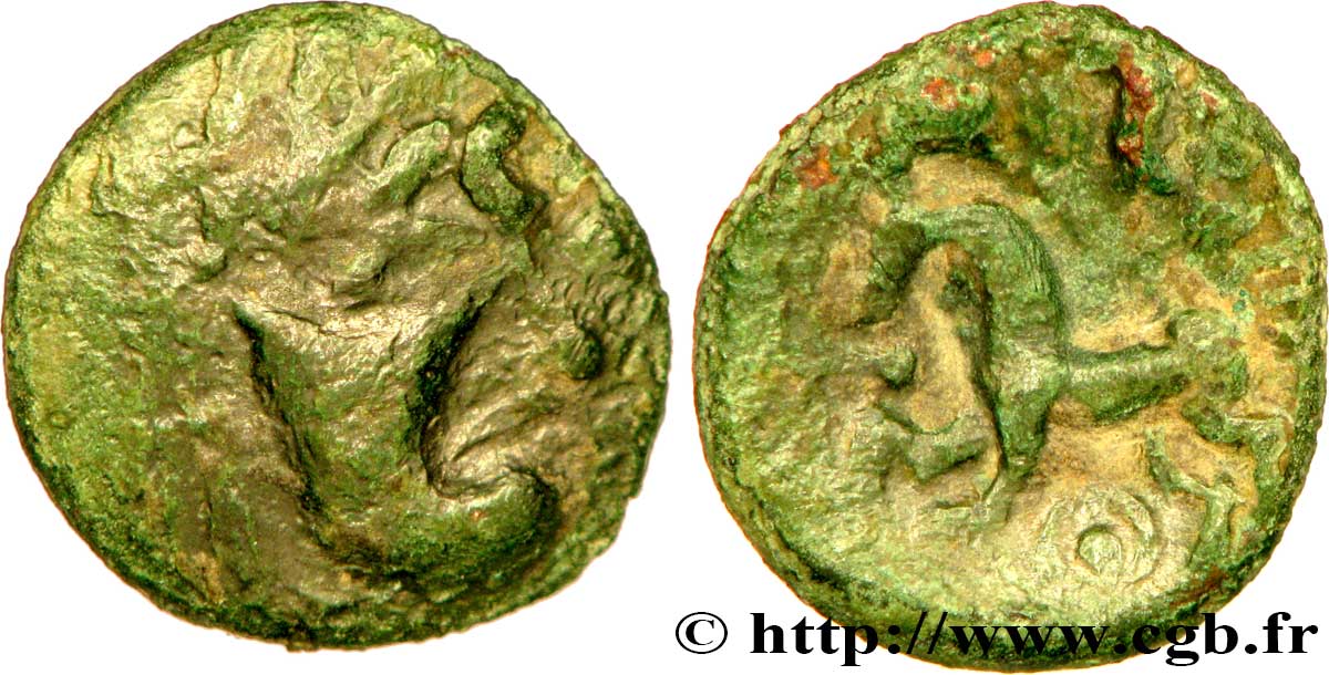 AMBIANI (Area of Amiens) Bronze au cheval, BN 8430 VF/XF