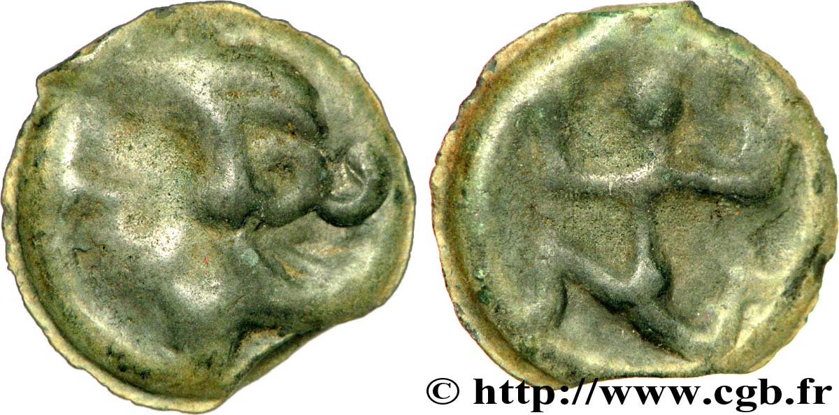 GALLIEN - ALTEN UND MITTLERES SEINE Potin au guerrier courant ou au danseur fSS/fVZ