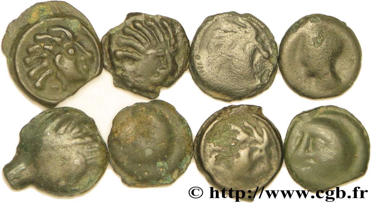 GAULE BELGIQUE - CELTIQUE Lot de 8 potins variés lot