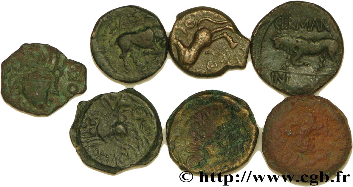 Gallia Lot de 7 bronzes variés lote