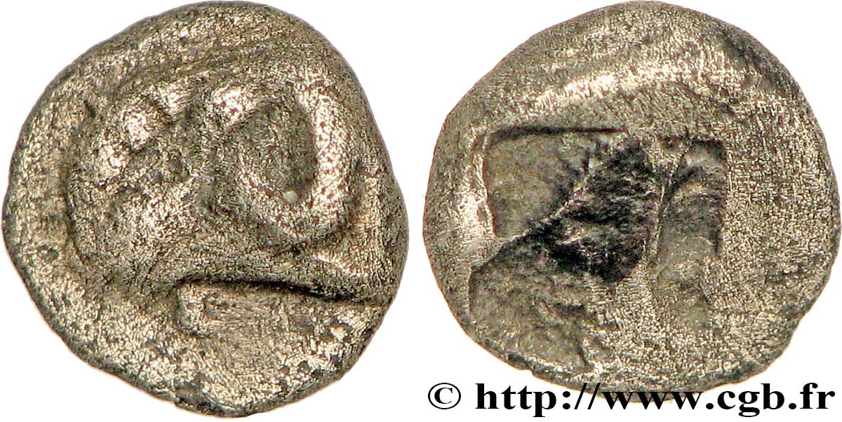 MASSALIEN - MARSEILLES Hémiobole à la tête de bélier à gauche, du trésor d’Auriol SS