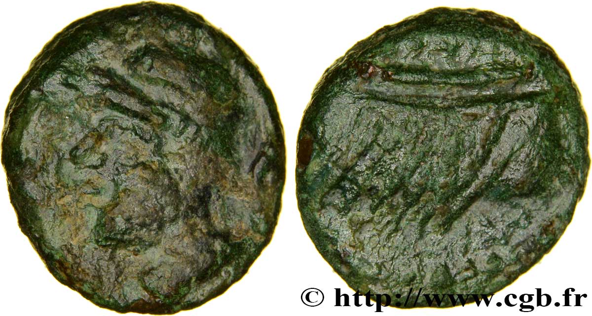MASSALIA - MARSEILLES Petit bronze à la galère, tête à gauche q.BB